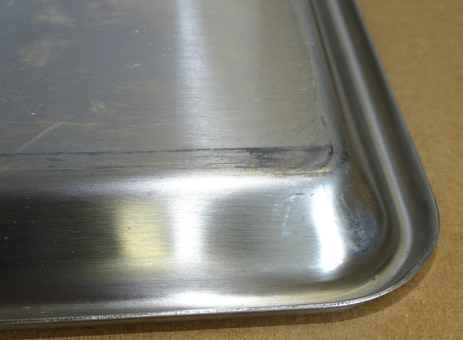 18″x26″ STAINLESS STEEL HEAVY DUTY FULL SIZE SHEET/BUN PAN OPEN BEAD, 20 GAUGE