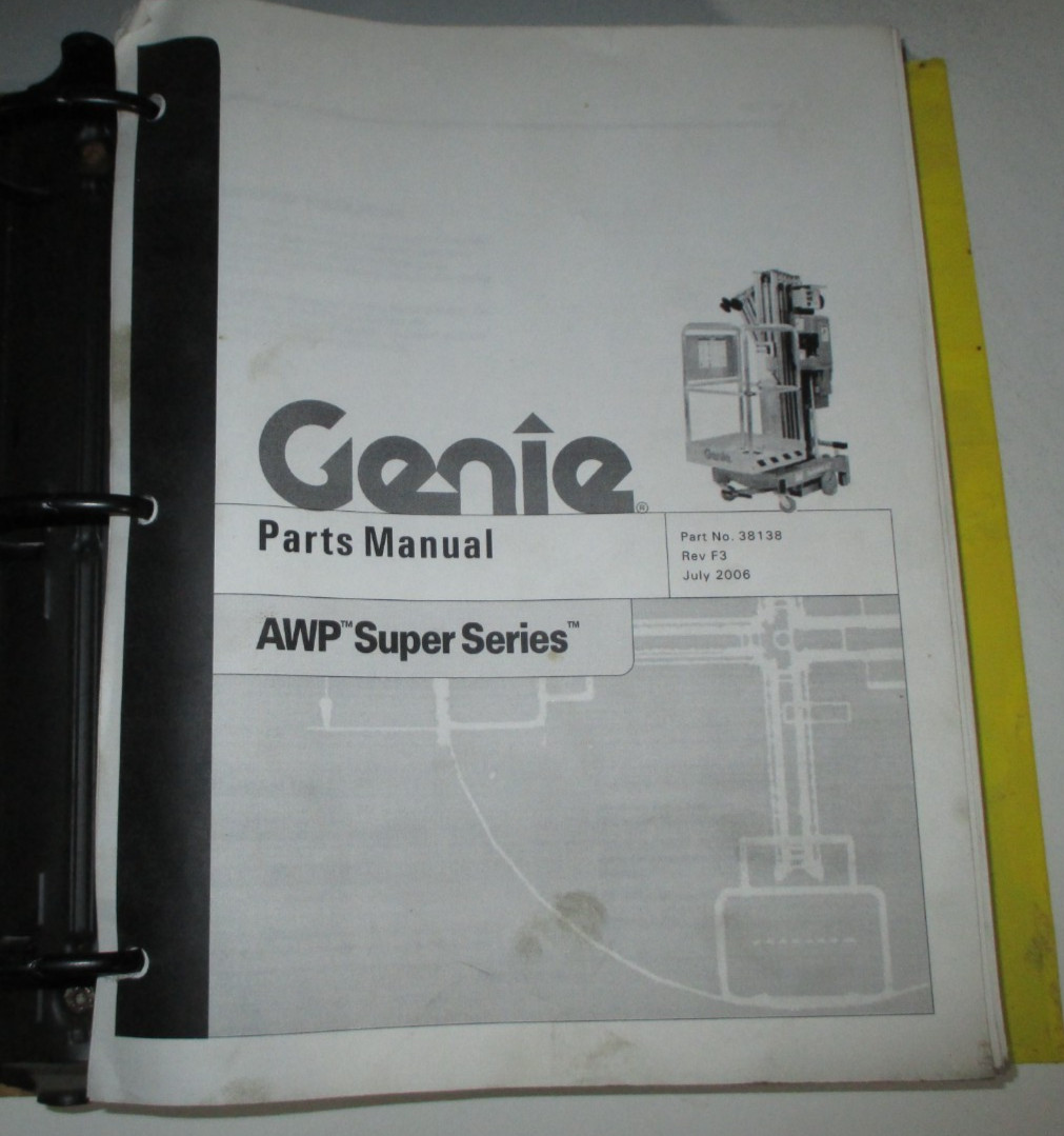 Genie AWP Super Series Parts Catalog & AWP IWP Work Platform Service Shop Manual
