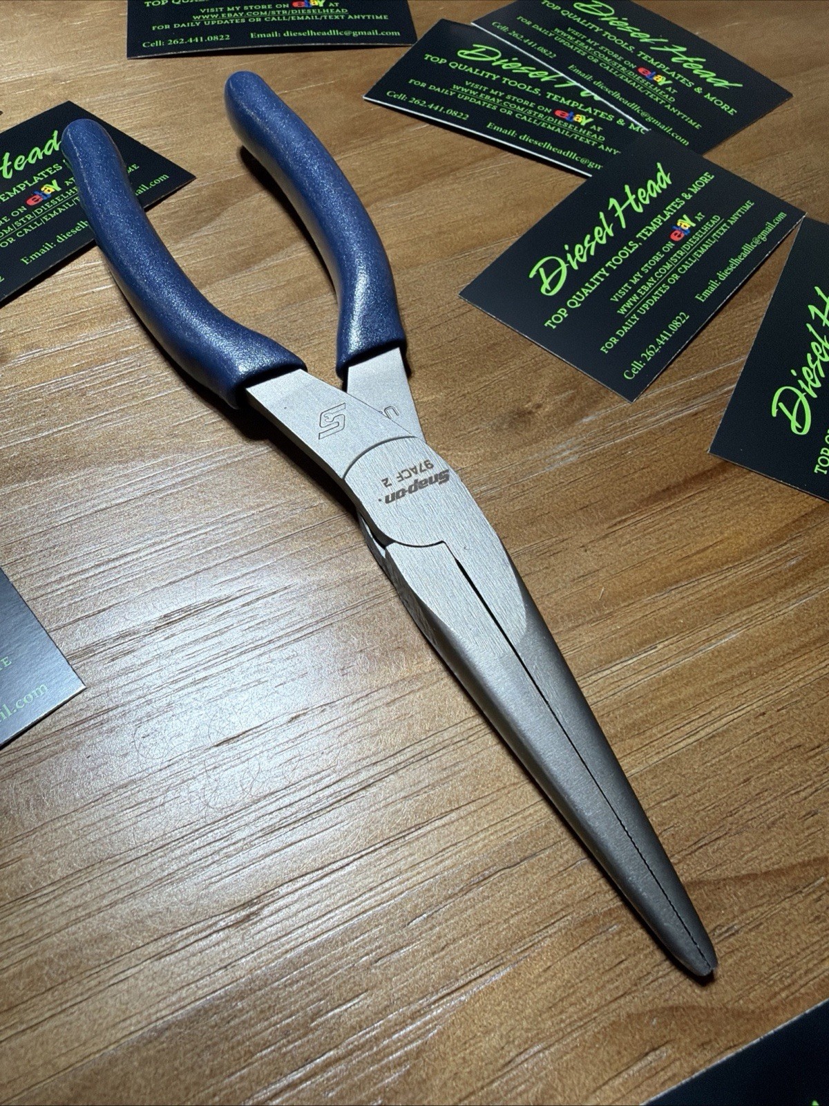 *NEW* Snap On 97ACF POWER BLUE Comfort Grip Needle Nose Pliers – FREE SHIPPING