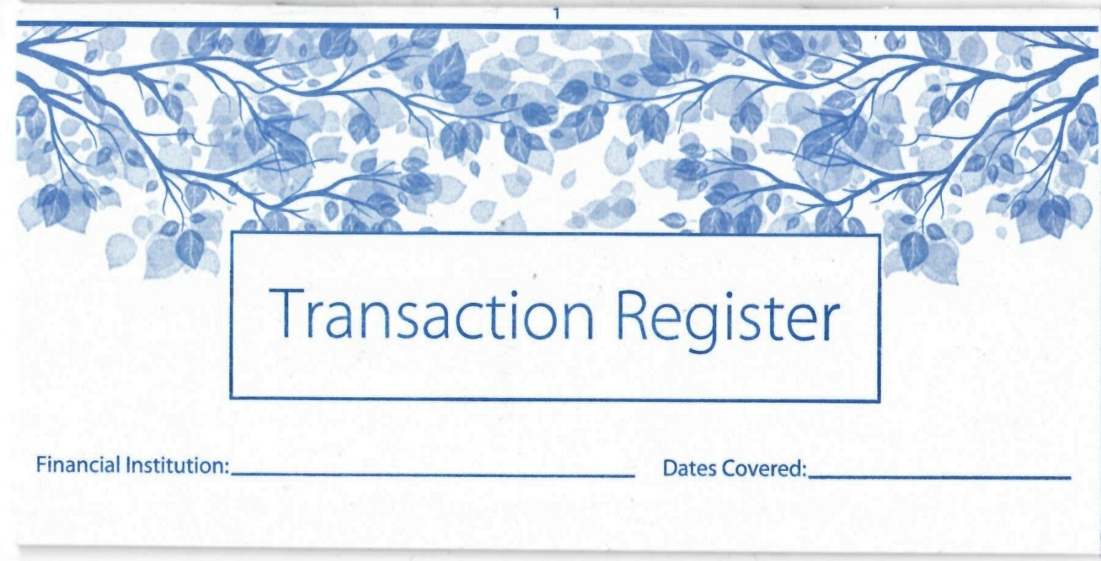 Checking Checkbook Transaction Register Brand New