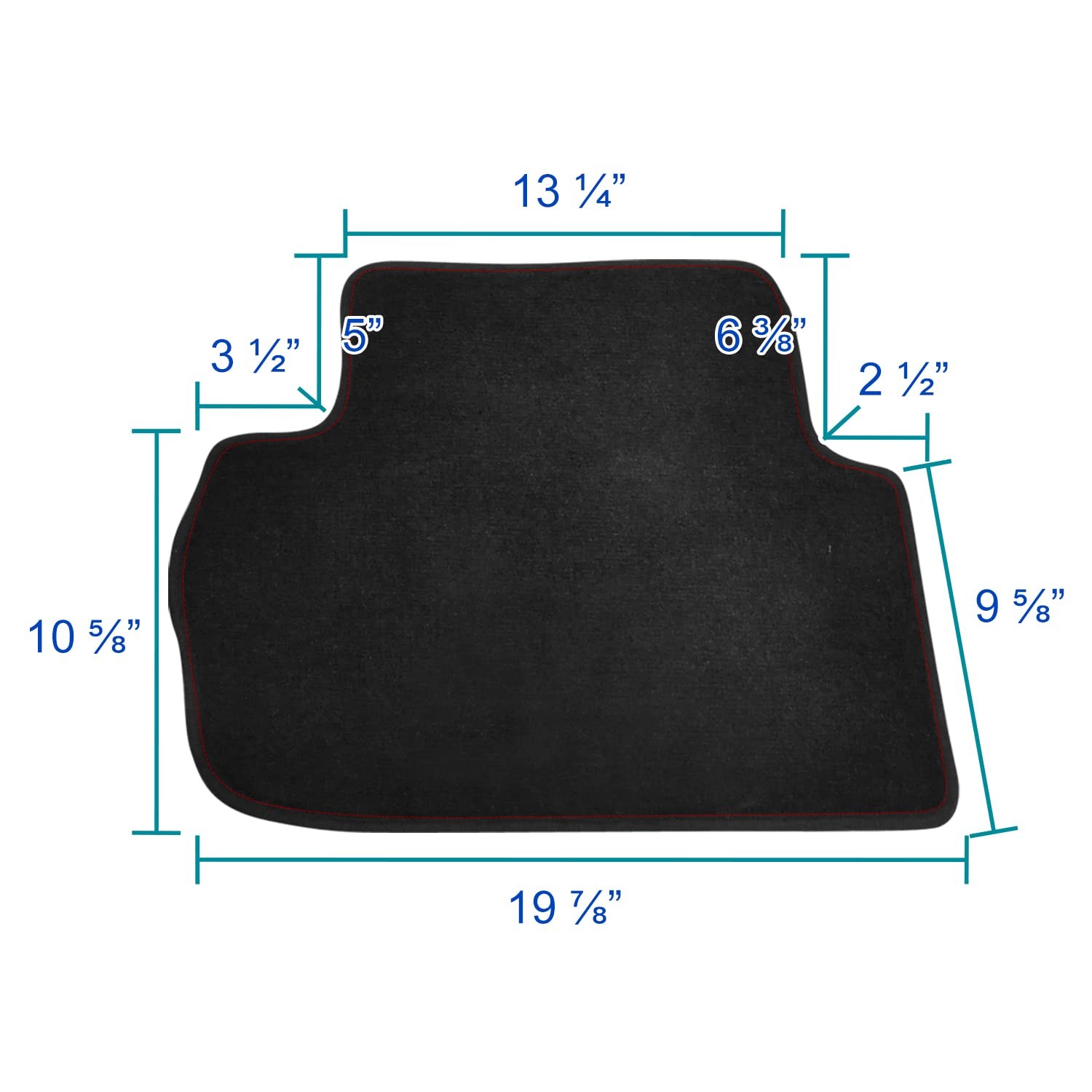 4PC Black Carpet Floor Mats Red Stitching 2002-2006 Acura RSX DC Front Rear