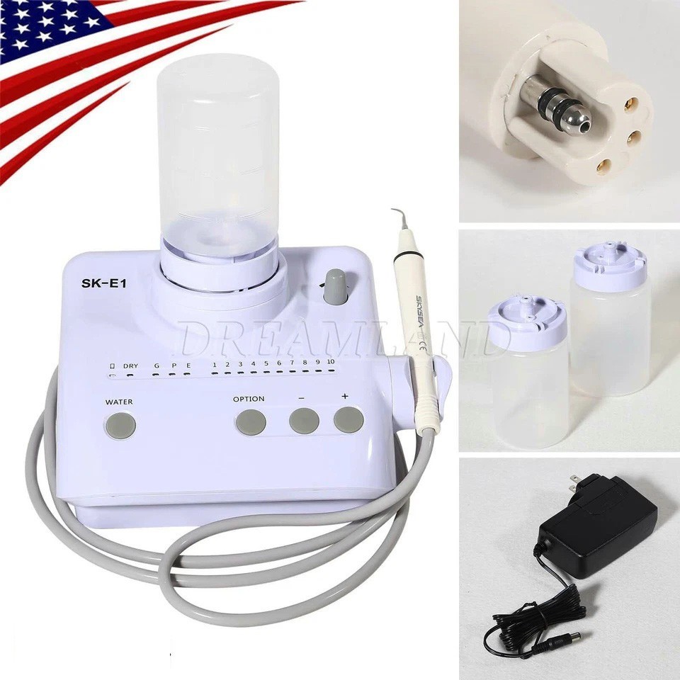 US Cavitron Dental Ultrasonic Scaler fit EMS + LED Handpiece+Tips+Bottle SK-A8