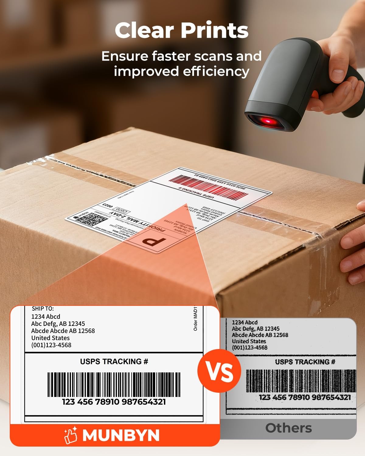 4″x6″ Direct Thermal Printer Label, Shipping Labels Compatible with Rollo, Ja…
