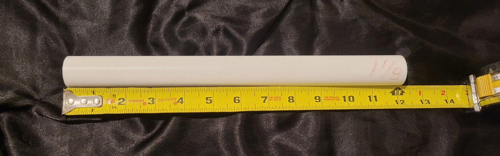 Teflon 1 1/8 Dia Round Stock 12″ long (1.125 X 12.000) INV#W-78