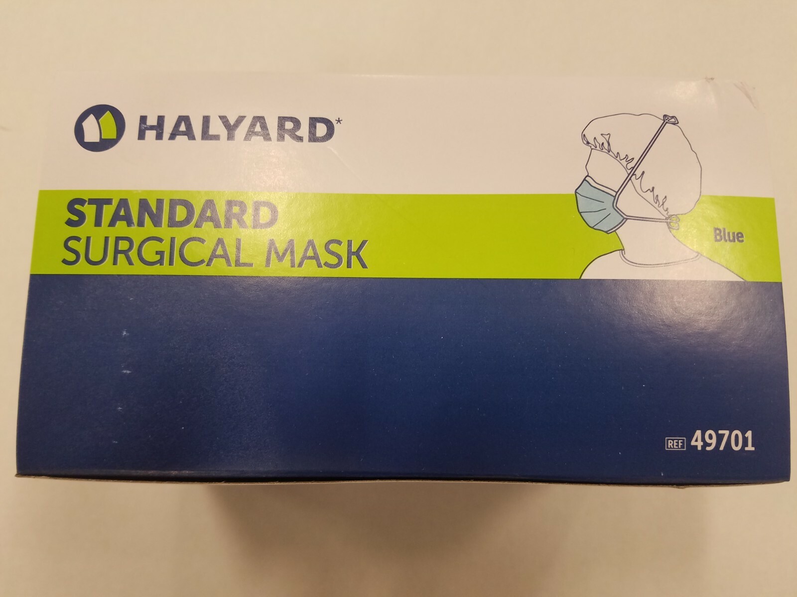 *300-Pieces* Halyard Standard Surgical Mask Blue 49701