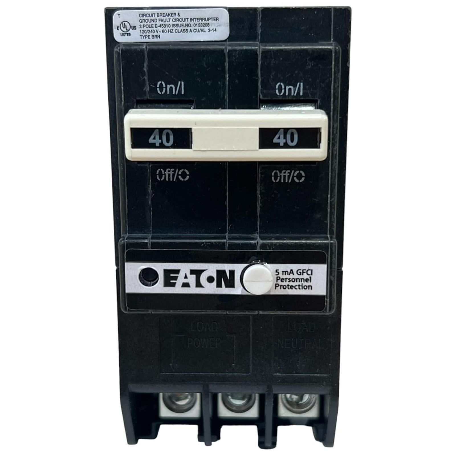 15 PACK Eaton BRN240GF 40 Amp 2 Pole GFCI Circuit Breaker 120/240V Type BR NEW