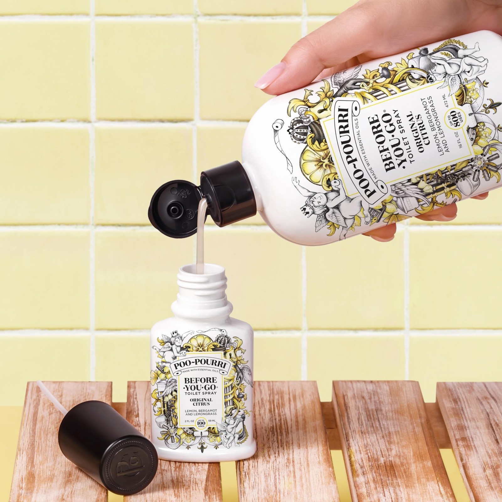 Poo-Pourri Before-You-Go Toilet Spray, Lavender Vanilla, 4 Fl Oz, Up to 200 U…