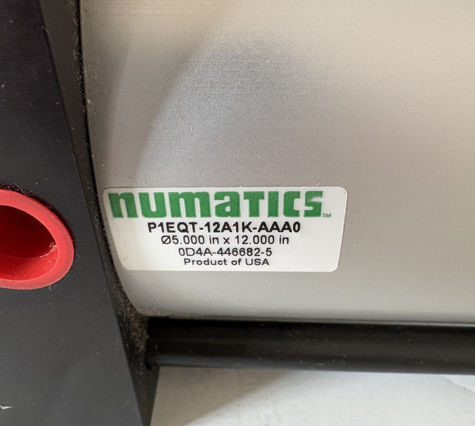 NUMATICS P1EQT-12A1K-AAA0 PNEUMATIC AIR CYLINDER 5.000 X 12.000 NEW