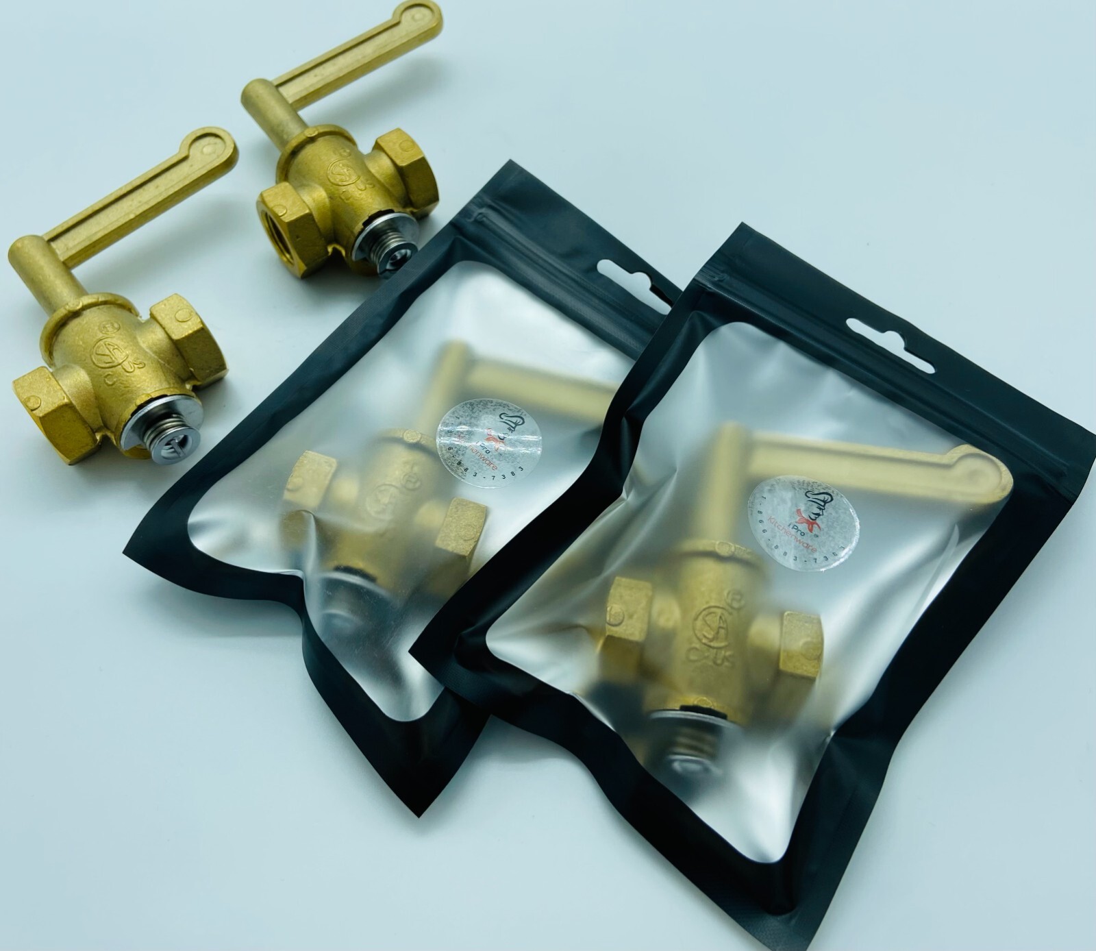 Chinese Wok Range Burner Gas Valve Replacement *(Brass *3/8″ NPT Inlet & Outlet)