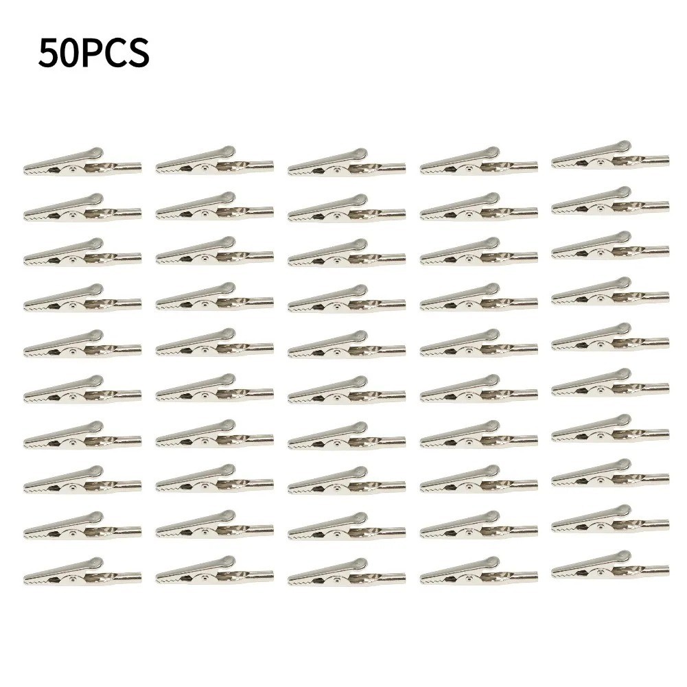 10/20/50Pcs 51mm Stainless Steel Alligator Clips