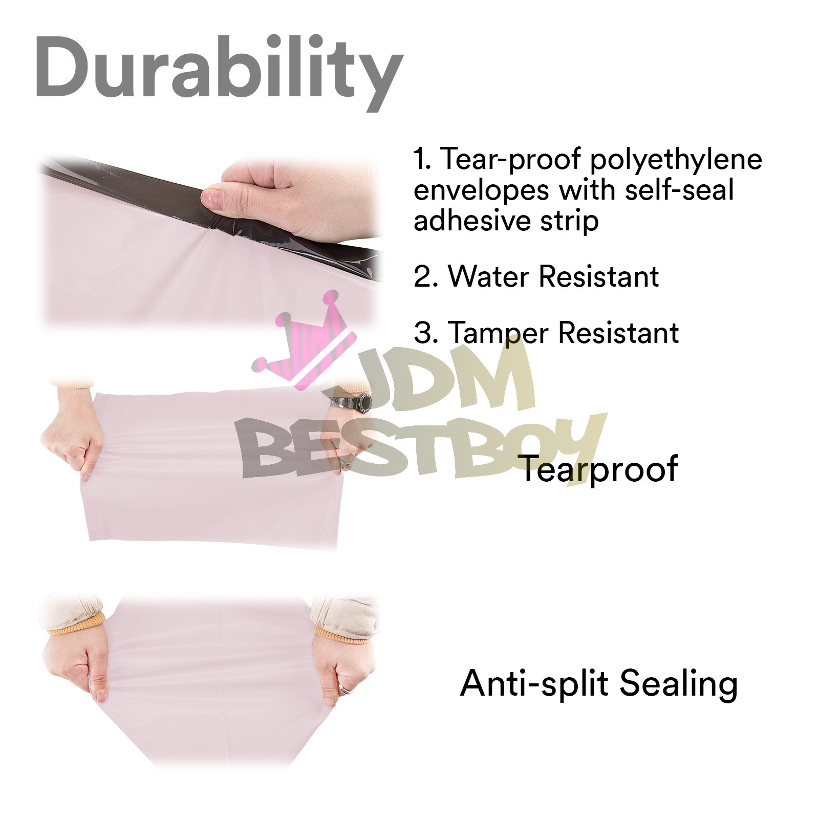 ANY SIZE Carnation Pink Poly Mailers Shipping Envelopes Plastic Bag Self Sealing