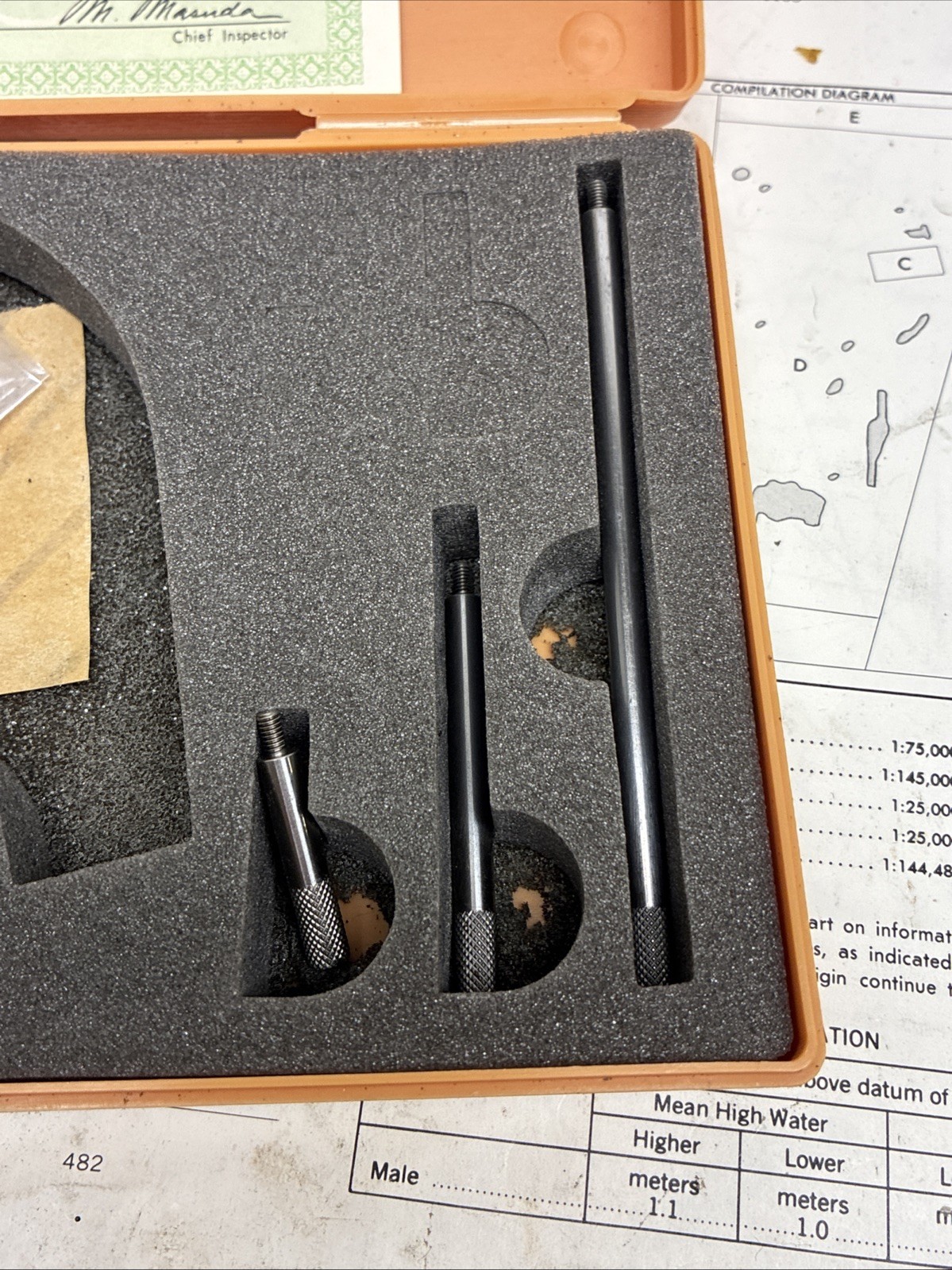 Mitutoyo No. 2904 Dial Depth Gage Machinist Tools Code 7217 2.5”-8”