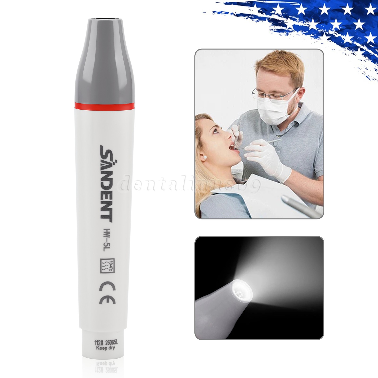 2X Dental Air Polisher Teeth Polishing Handpiece Hygiene Prophy 4 Holes w/ Tips
