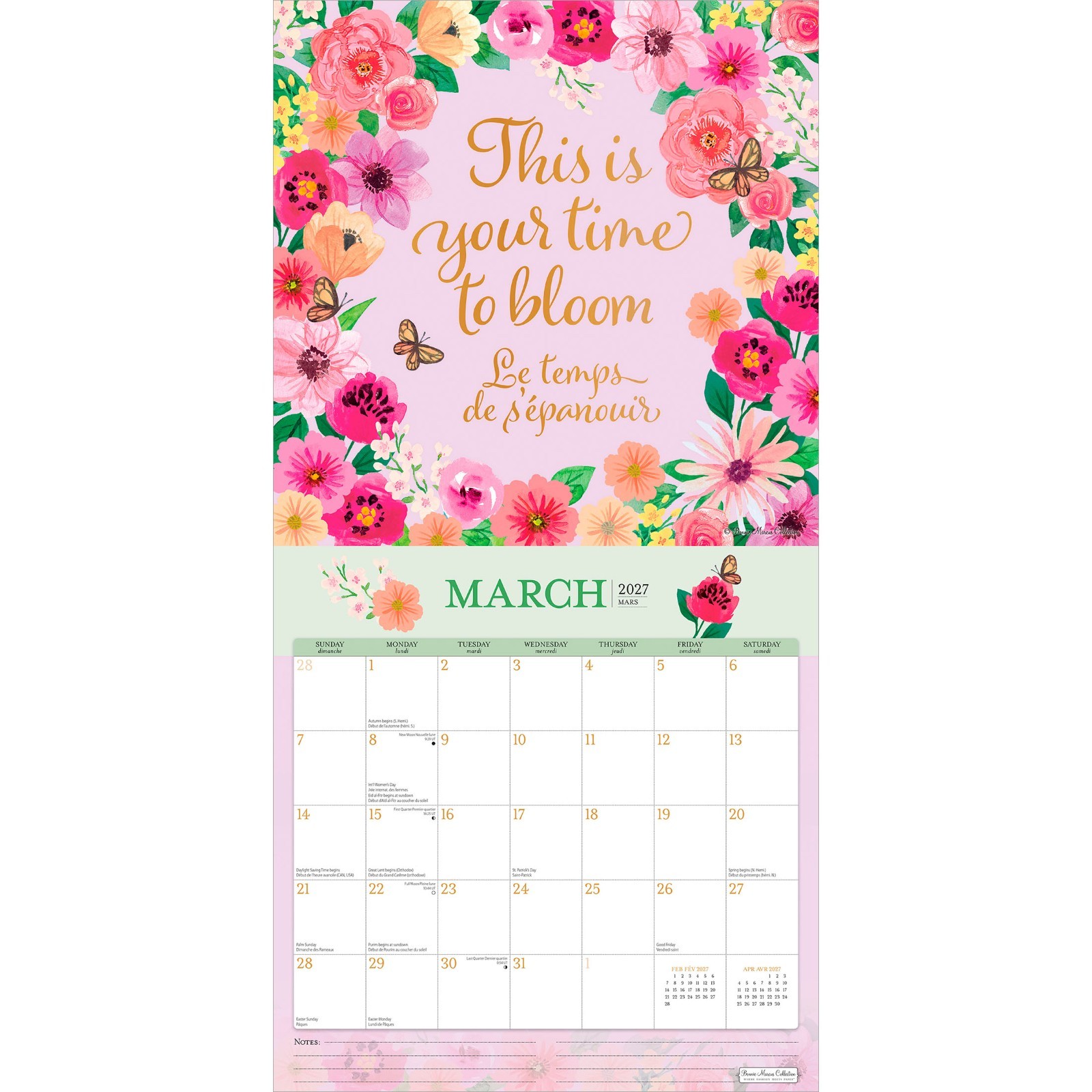 Bonnie Marcus OFFICIAL | 2027 12×24″ (Hanging) Monthly Square Wall Calendar