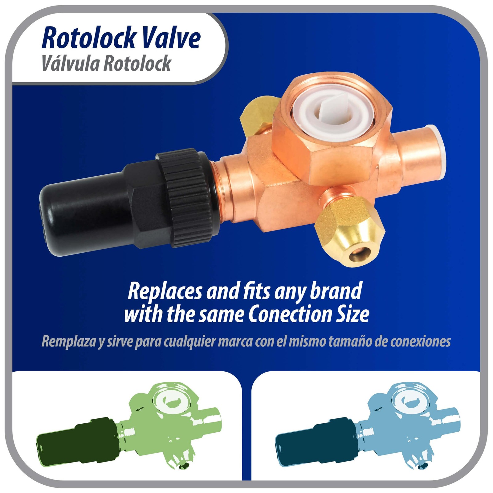 Appli Parts Rotolock Valve V06 1 in x 1/2 in ODF solder connection Universal rep