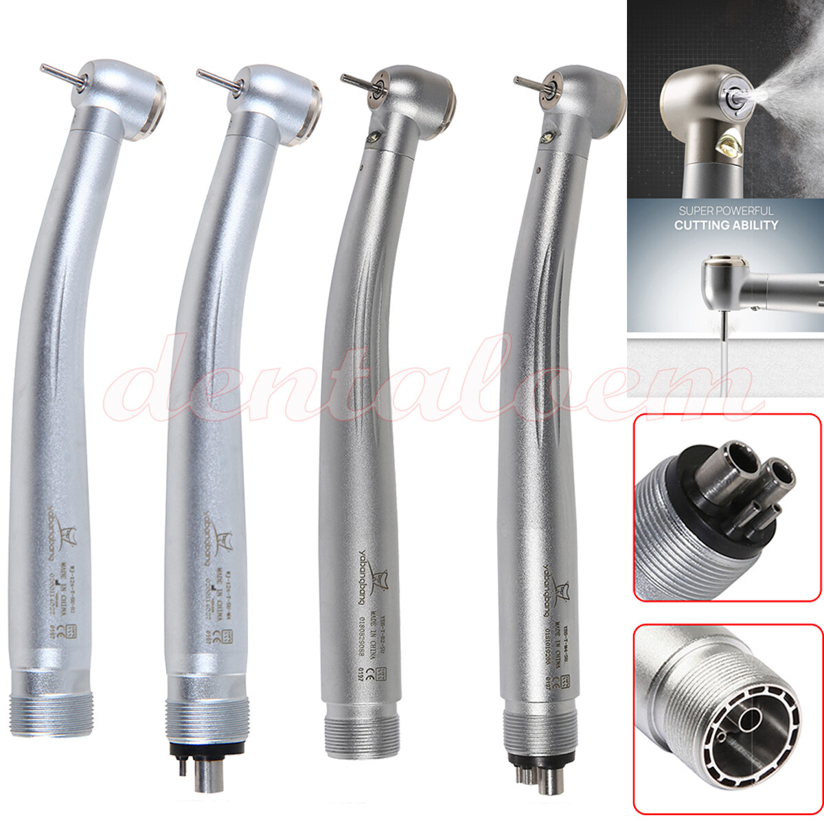 Yabang Dental (Optic LED E-generator ) High Speed Handpiece Air Turbine 4/2Holes