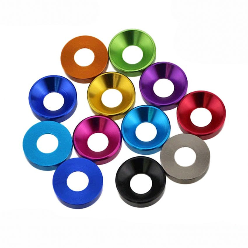 M3 / 3mm Countersunk Head Washers Aluminum Alloy Full Colors Choose