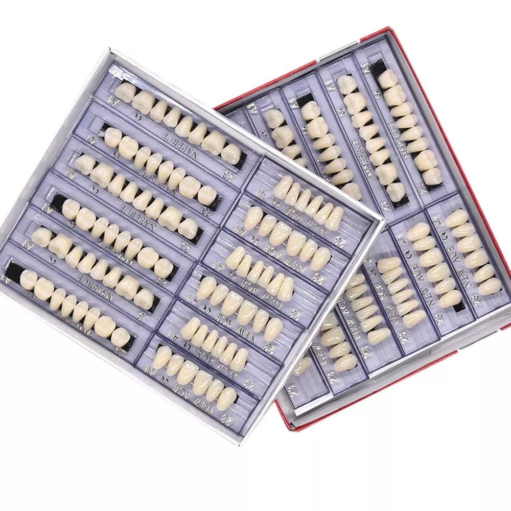 168Pc Dental Acrylic Resin False Teeth 23# Shade A1 Denture Full Upper Lower Set