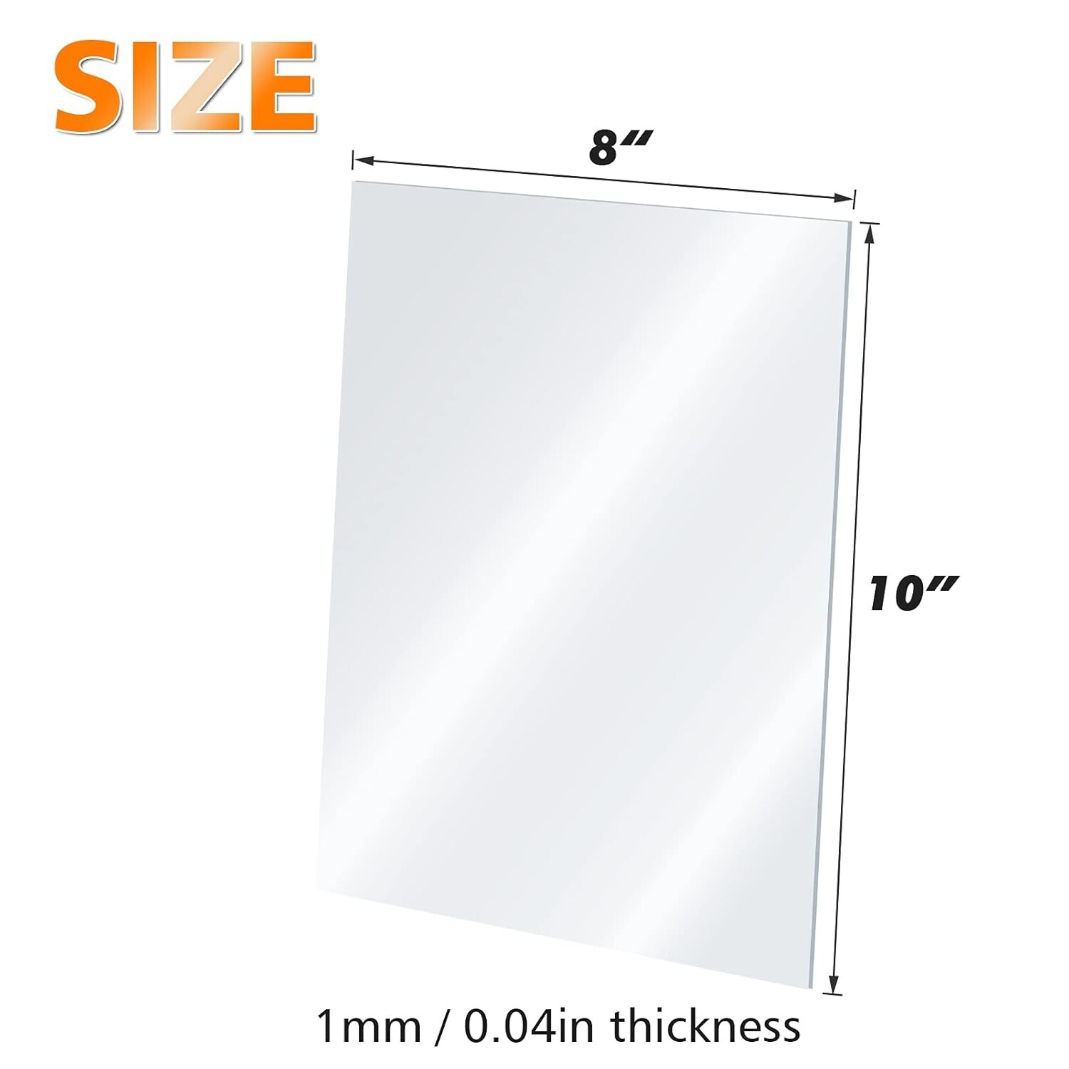 Plexiglass Sheets Clear 8×10 Inches 20 Pack Cuttable Crafting Replacement Glass