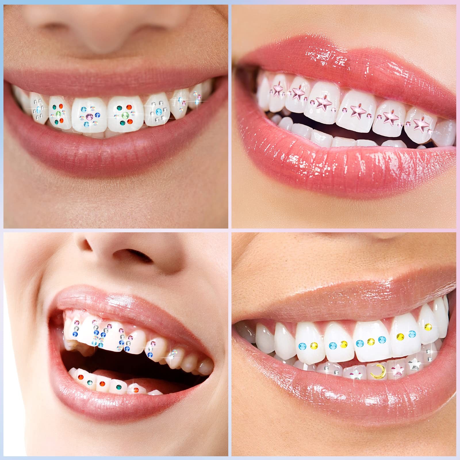 Sosation 377 Pieces Tooth Gem for Teeth Jewelry Kit 377 Piece Set, Cool Style