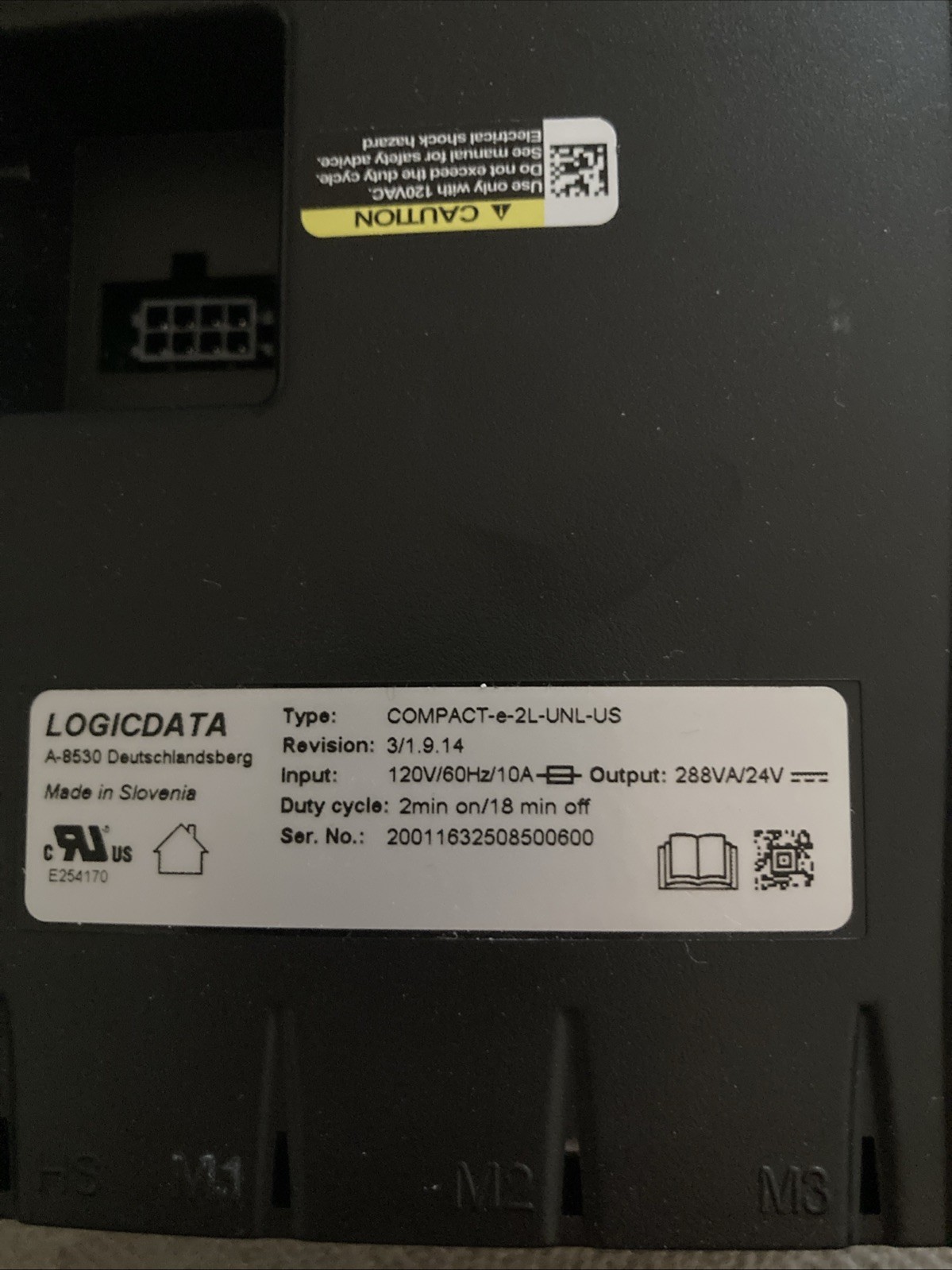 LOGICDATA COMPACT-e-2L-UNL-US Control Unit For Height-Adjustable Desk, 120VAC