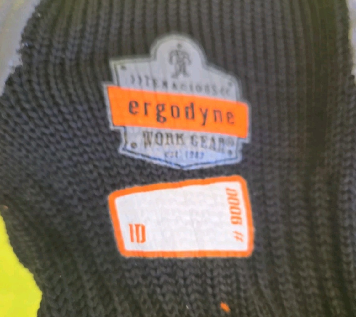 2 NEW PAIRS ERGODYNE PROFLEX ANTI-VIBRATIONS GLOVES #9000 LARGE BLACK & GRAY