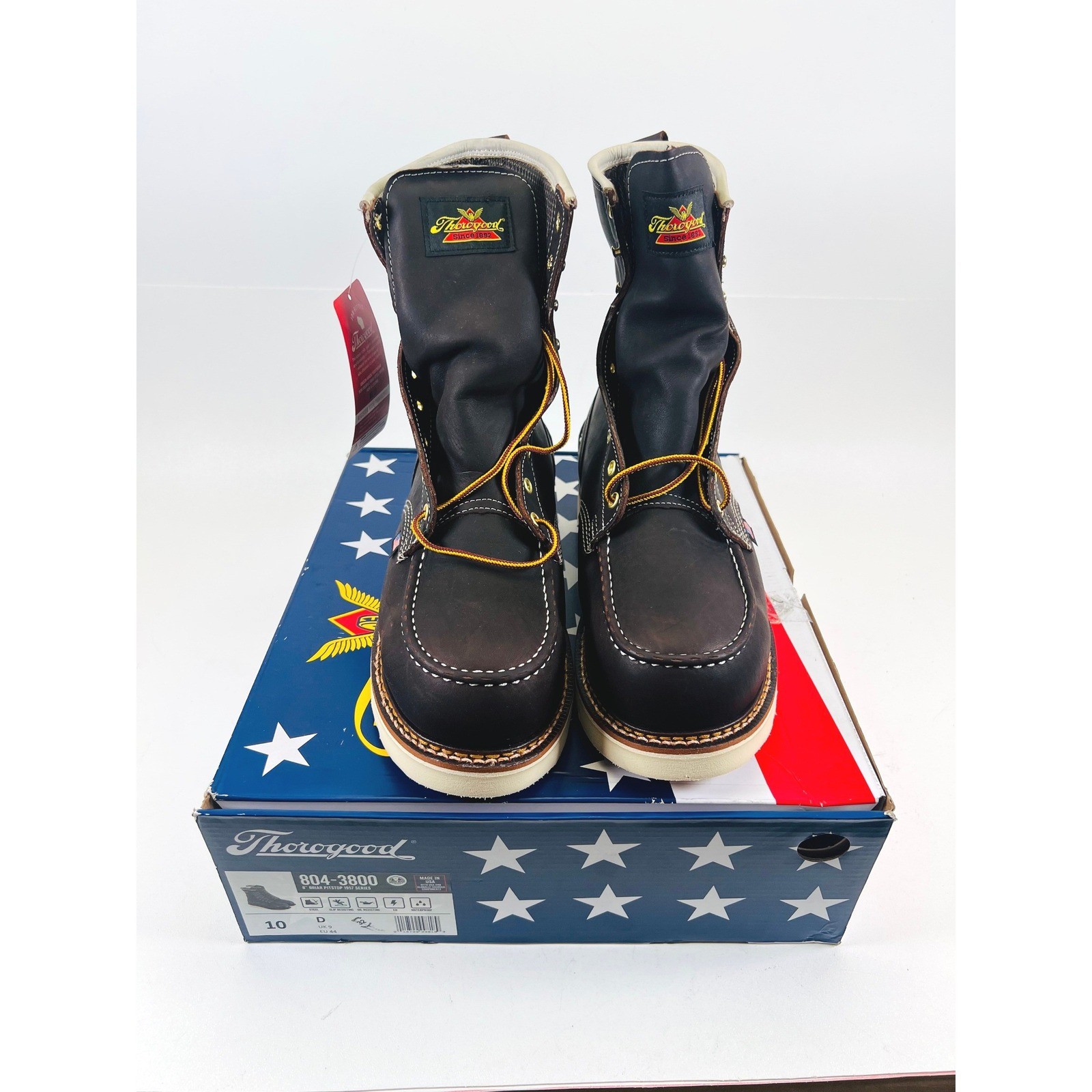 Thorogood 804-3800 1957 Series 8″ Briar Pitstop Steel Toe Waterproof Boots 10D