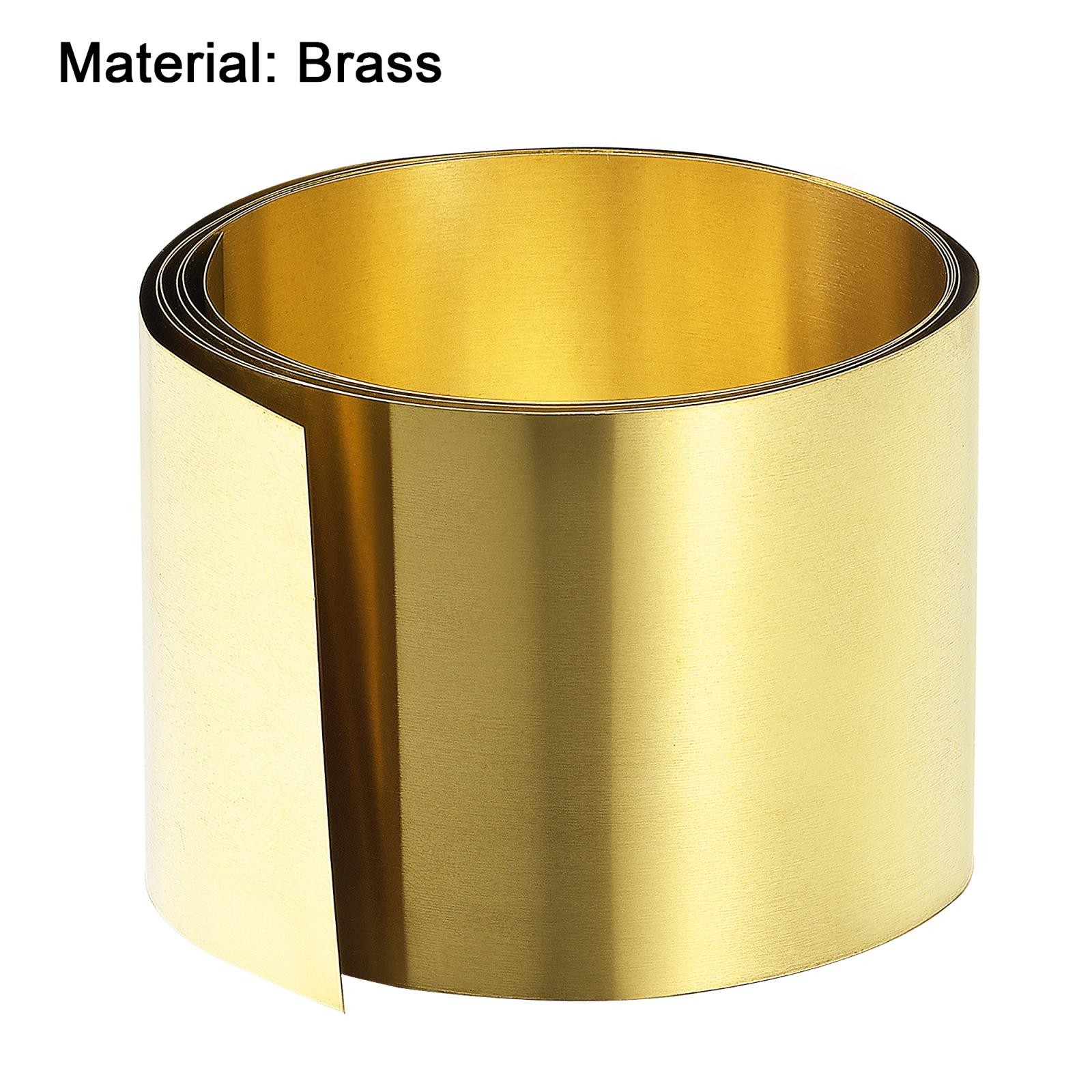 Brass Sheet Roll Metal Foil Plate 39.4“ x 2” x 0.004“