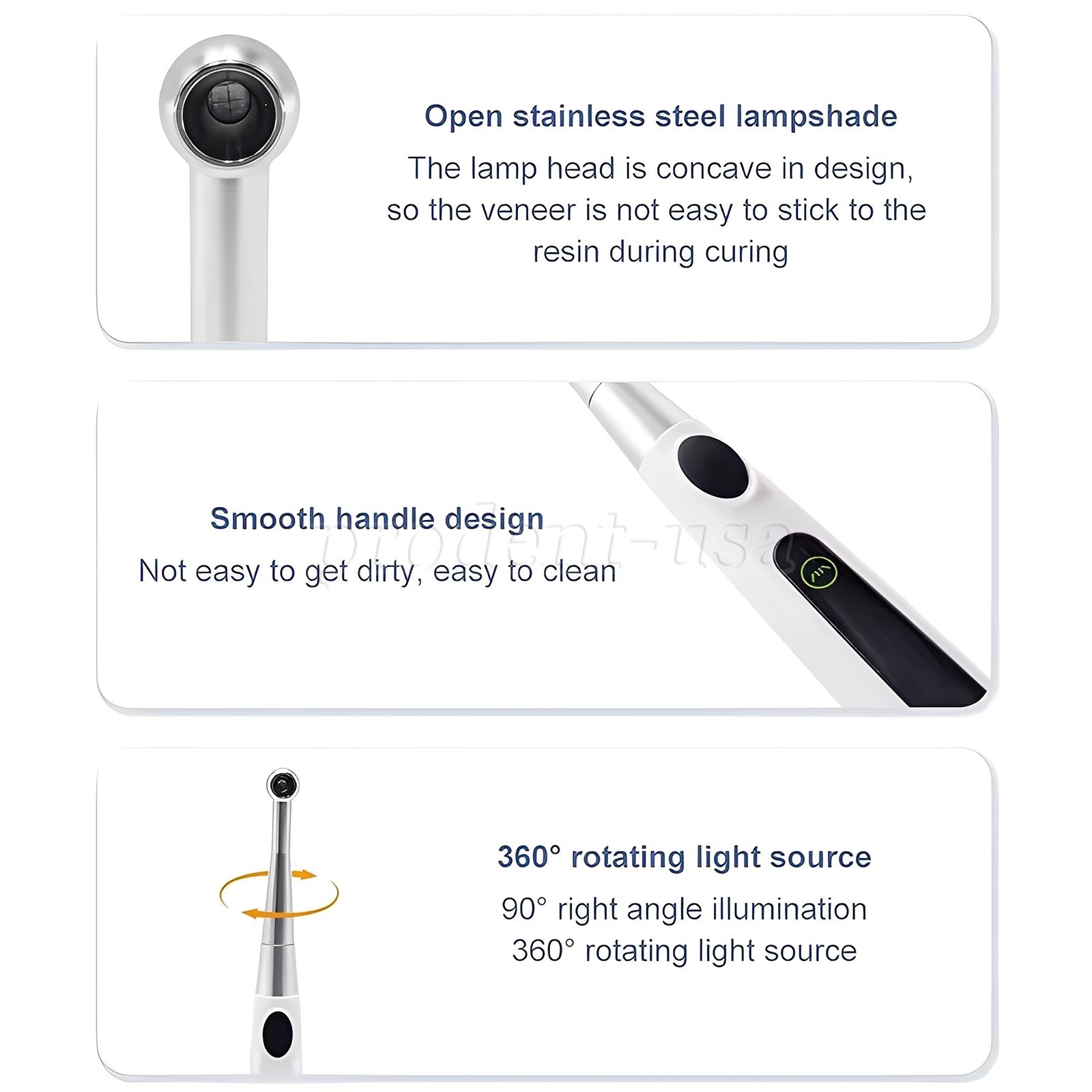 Dental Cordless LED Light Cure Lamp Metal Head 1S LED Curing Light Photopolymer