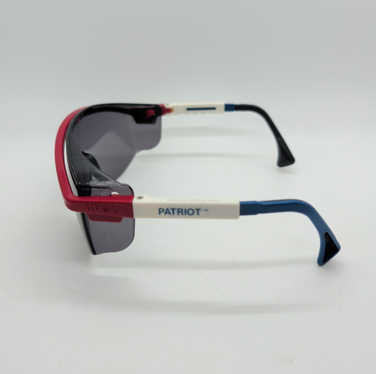 UVEX Astrospec 3000 Z87 Made In USA Patriot Frame Dark Lens Safety Glasses