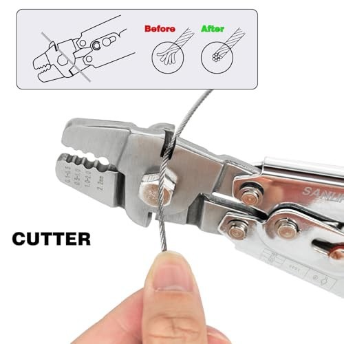 Wire Rope Crimping Tool Kit, 100ft 1/16″ Stainless Steel Wire Rope Cable with…