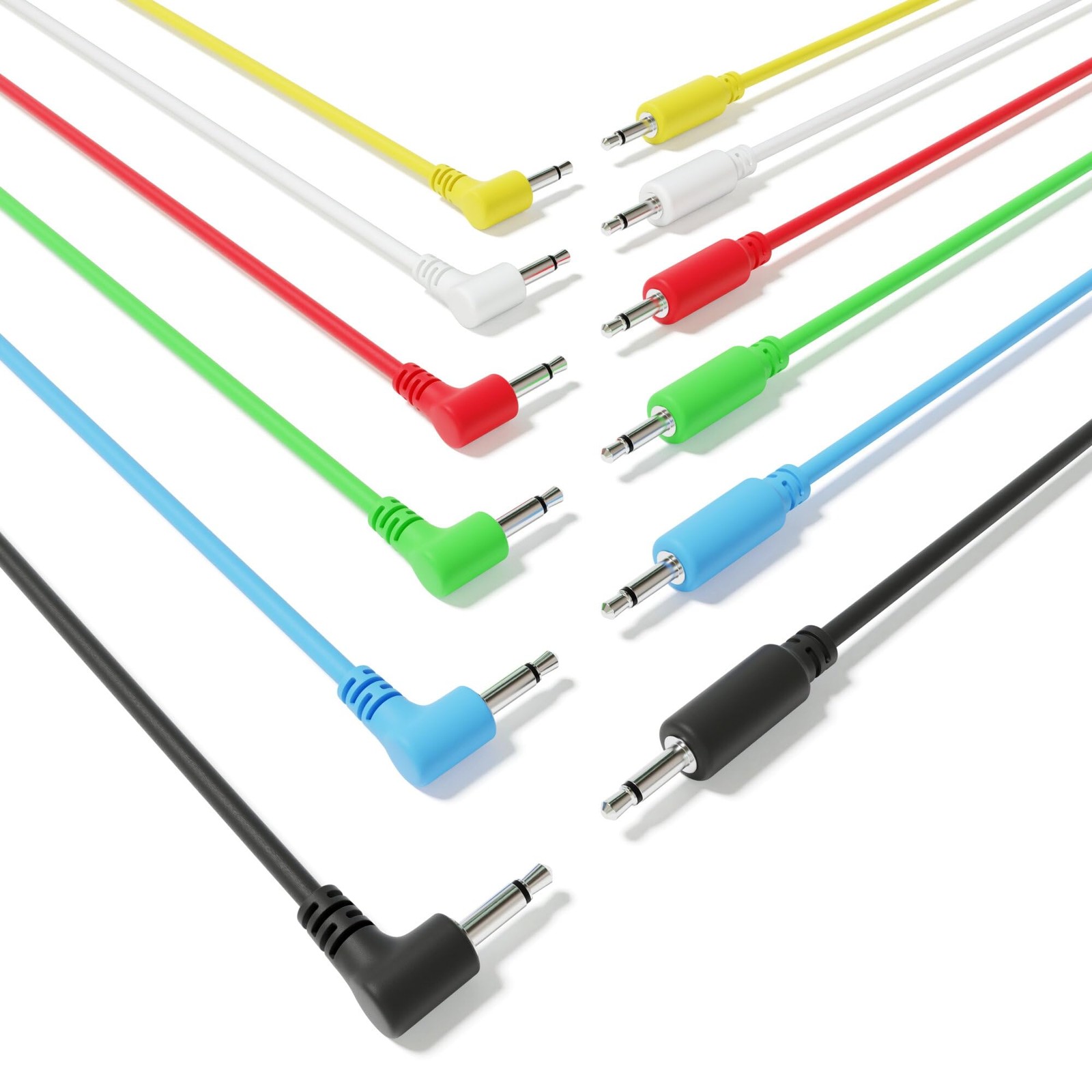 ExcelValley – Hybrid Mono Modular Patch Cables – TS 3.5mm 1/8″ – Eurorack Syn…