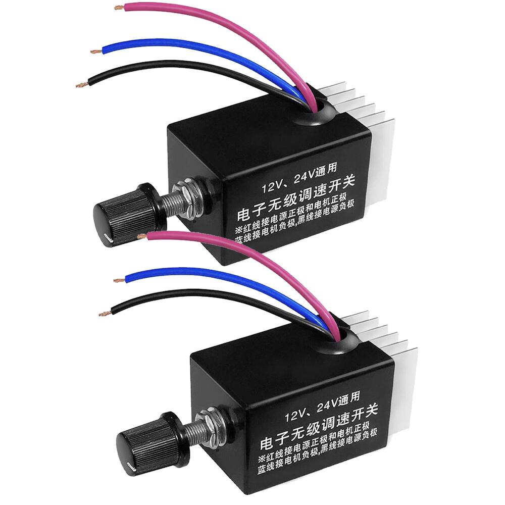2x DC 12V 24V Motor Speed Control Switch Car Truck Fan Heater Control Defroster