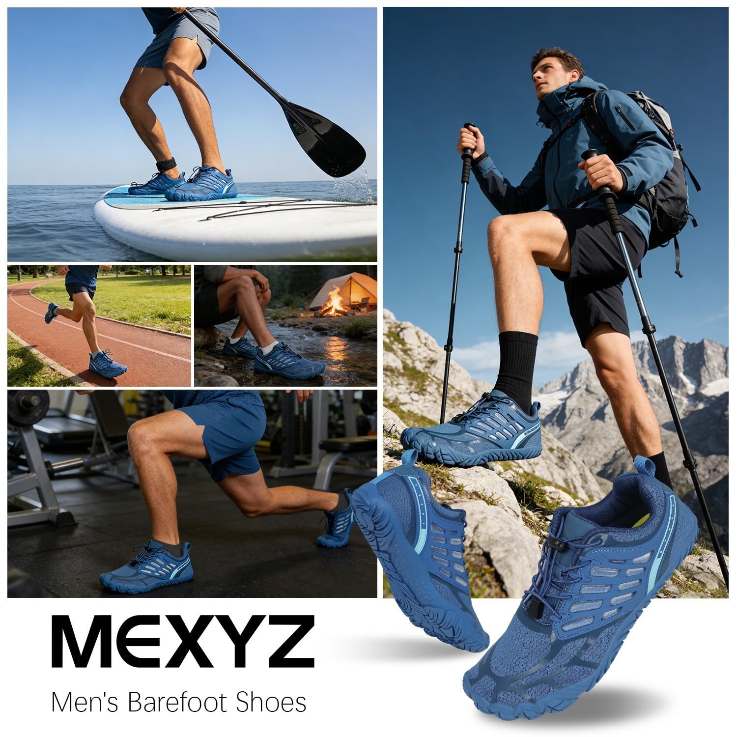 Barefoot Shoes Men Wide Toe Box Zero Drop Minimalist Shoes for Workout Cross-…