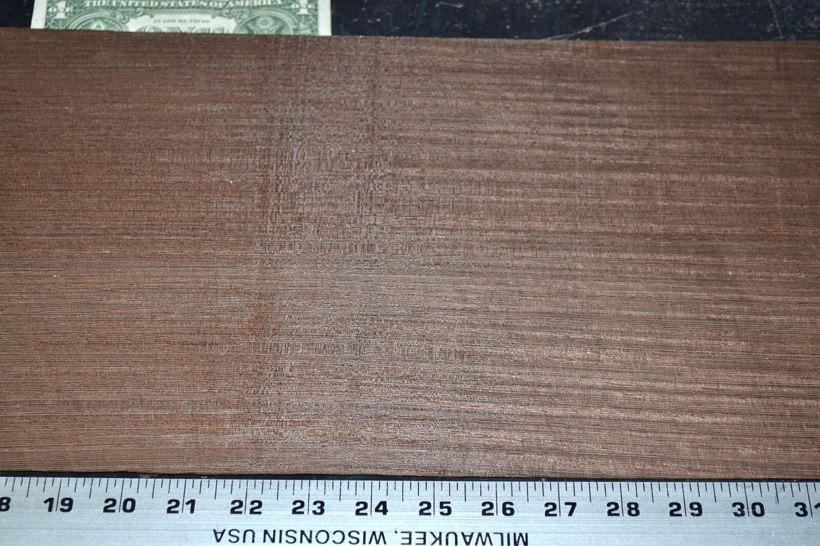 Wenge Raw Wood Veneer Sheet 9.5 x 42 inches 1/42nd thick 4669-78