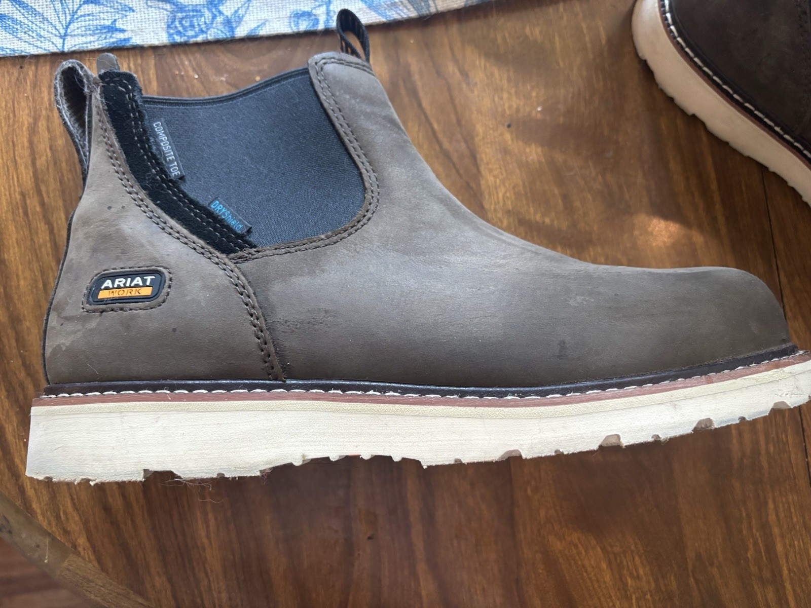 Ariat Work Chelsea Slip-On Boots Brown/Gray Composite Toe DRYShield