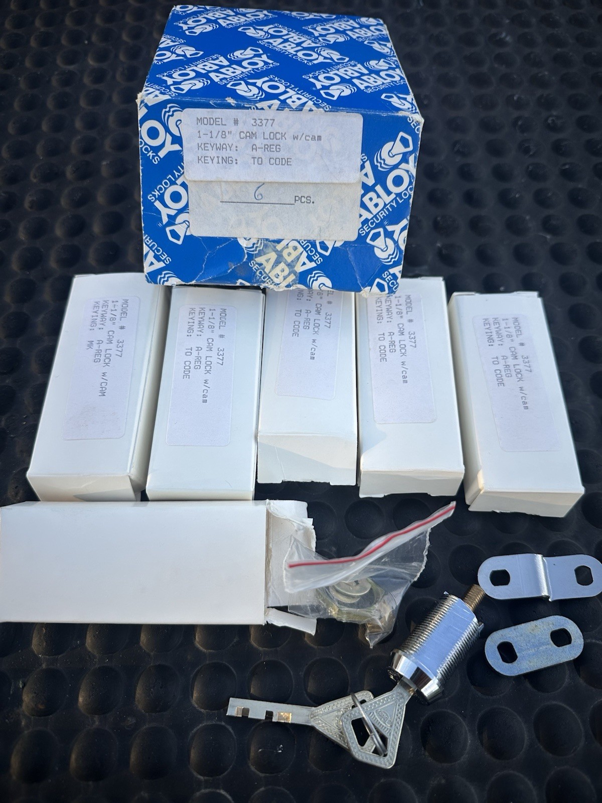 Lot Of 6 Abloy cam lock 1-1/8″ long w/ 2 Keys High Security Made In Finland