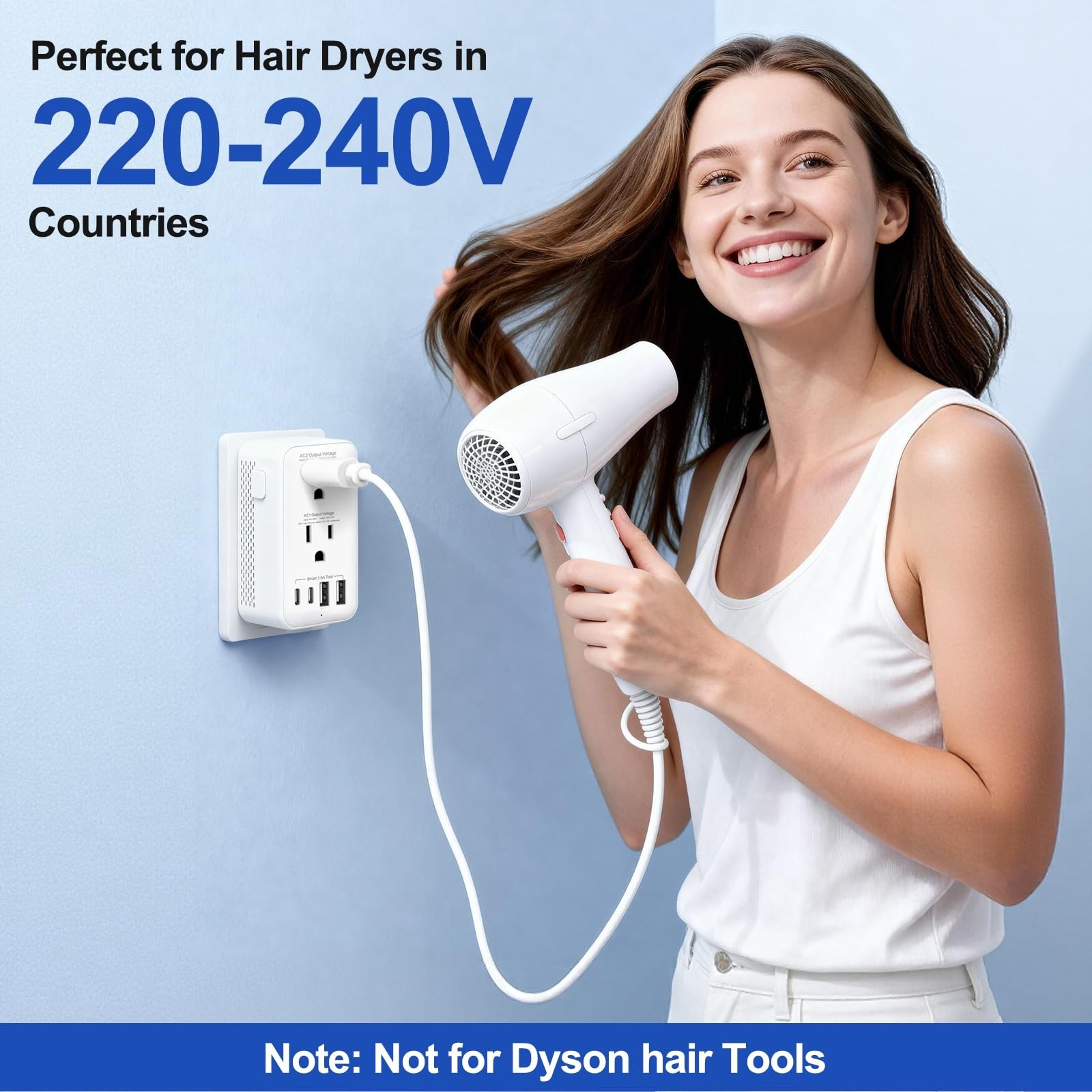 2500W Voltage Converter US to Europe, 220V to 110V Converter for European Tra…