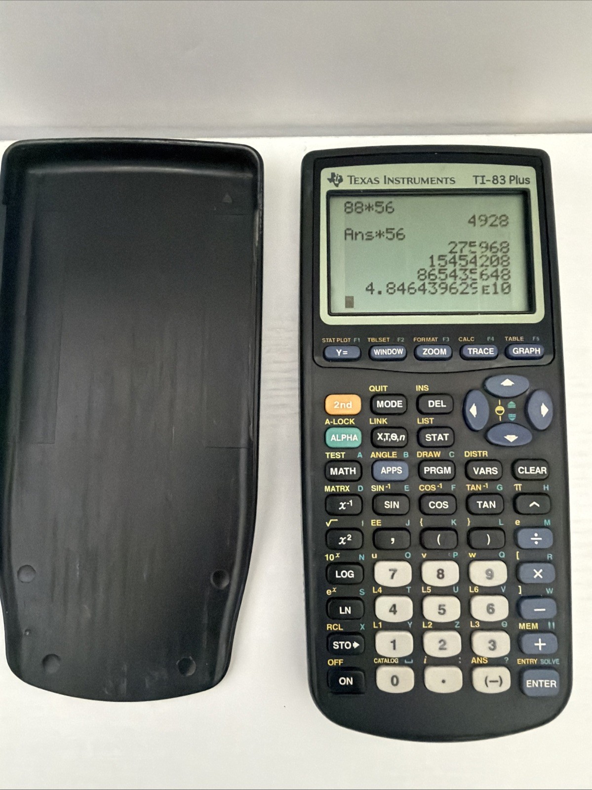 Texas Instruments TI-83 Plus Graphing Calculator with Slip Cover – Black Tested