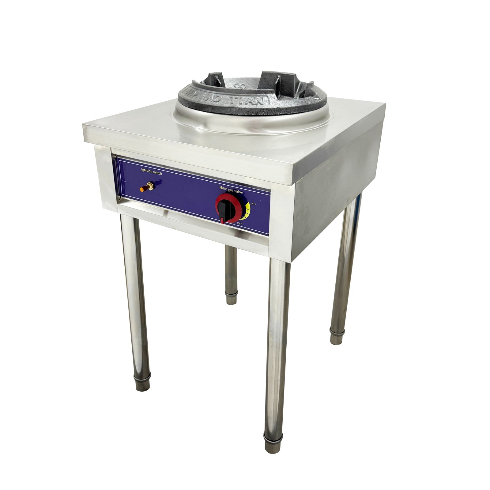 OPEN BOX 10″ LPG Commercial Wok Stove 45000BTU High Pressure Cast Iron Burner