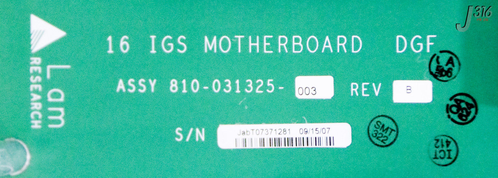 37532 LAM RESEARCH 16-LINES IGS GAS BOX 846-035344-002