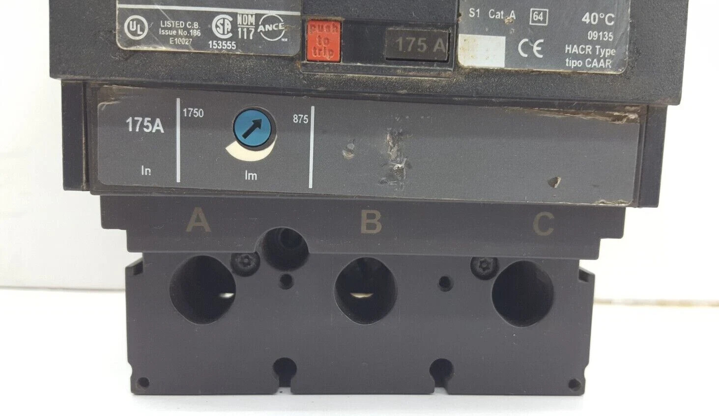 SQUARE D JDA36175 POWER PACT CIRCUIT BREAKER 175A 3P 600V 175 AMP 3 POLE JDA
