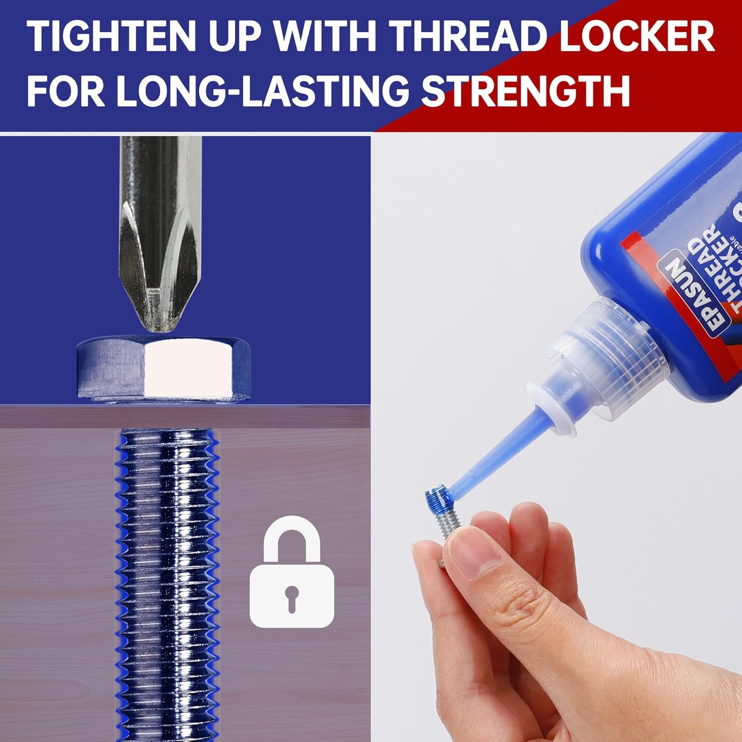 ThreadLocker 242 and 271, Thread Lock Medium and High Strength Lock Tight & Seal