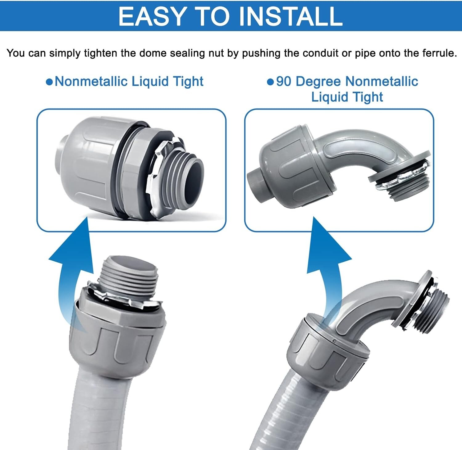 3/4″ Dia Liquid Tight Conduit 50 FT,Flexible Non-Metallic PVC Conduit 3/4 Waterp