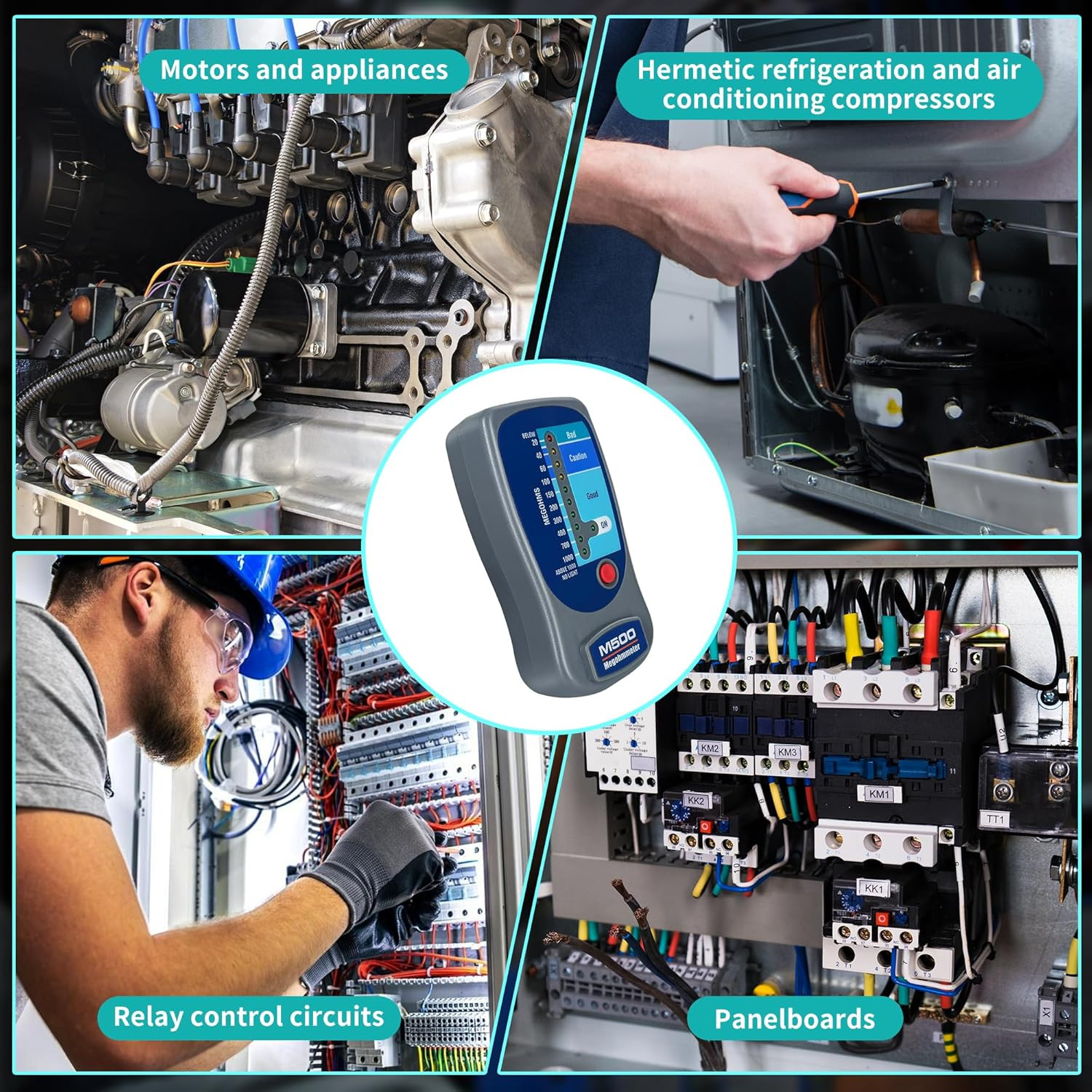 Insulation Resistance Tester M500 Megohmmeter Compatible with Supco M500 Megohmm