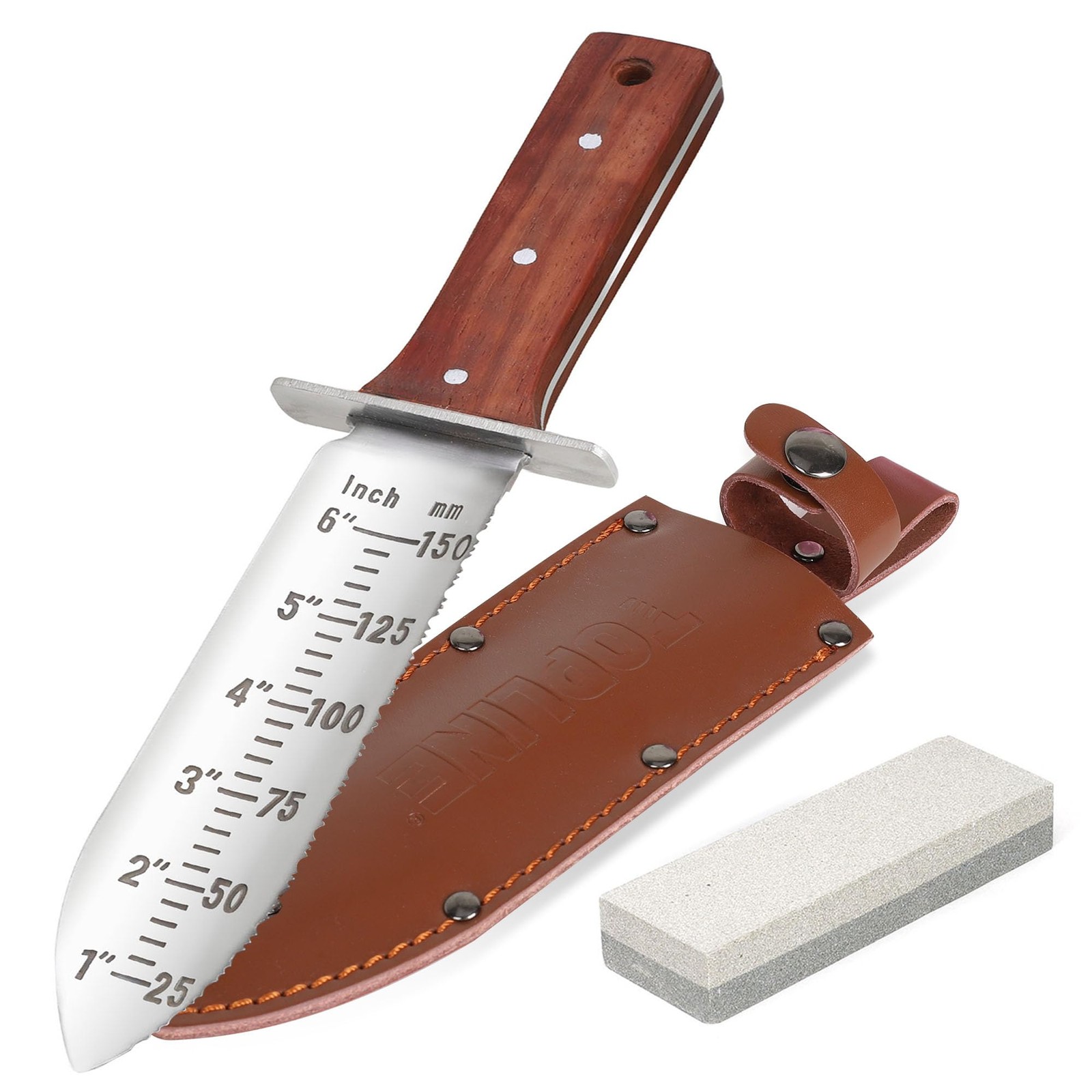 Topline Full Tang Hori Hori Garden Knife Hori Hori Knife Sharpening Stone