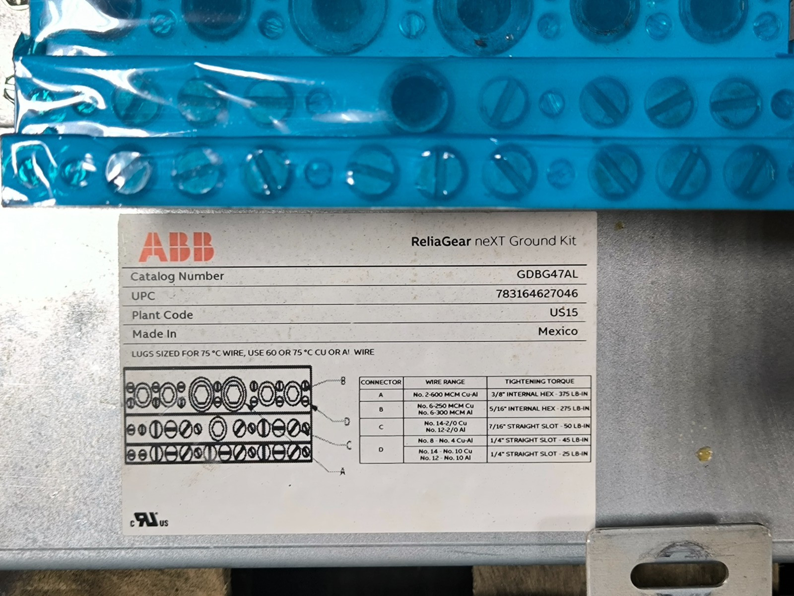 ABB GE IN2412BL3H1 ReliaGear neXT Power Panel 1200 Amp 480Y/277 V 3PH 4W 3R NOS