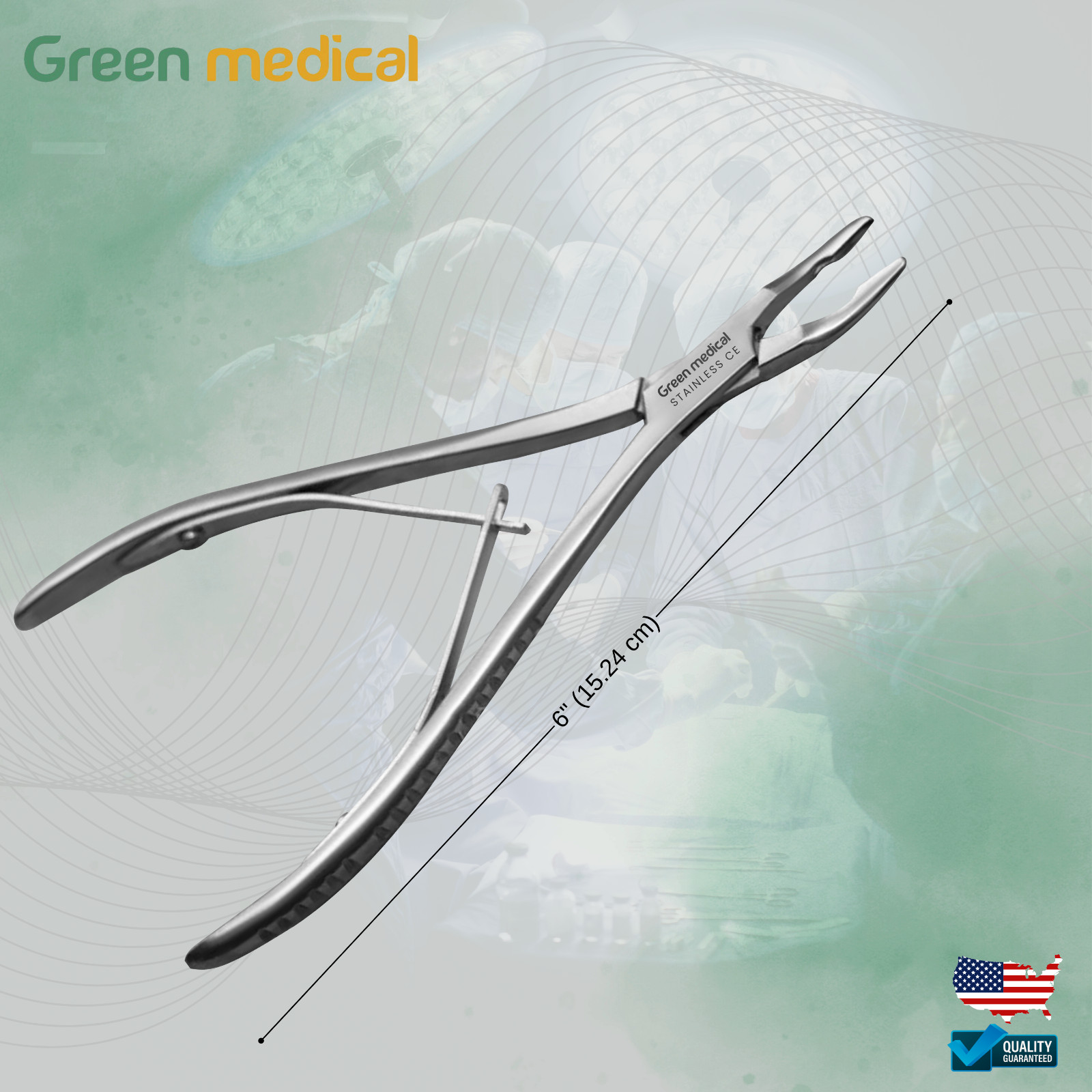 Micro Friedman Bone Rongeur Curved Surgical Dental 1.3mm Jaw German Grade