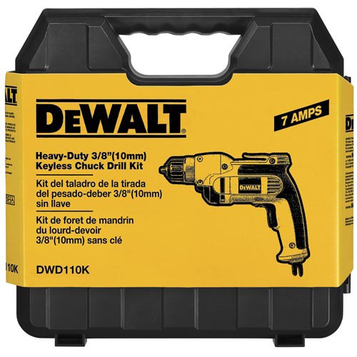 DEWALT 3/8 in. 7 Amp VSR Pistol Grip Drill Kit DWD110KR Certified Refurbished
