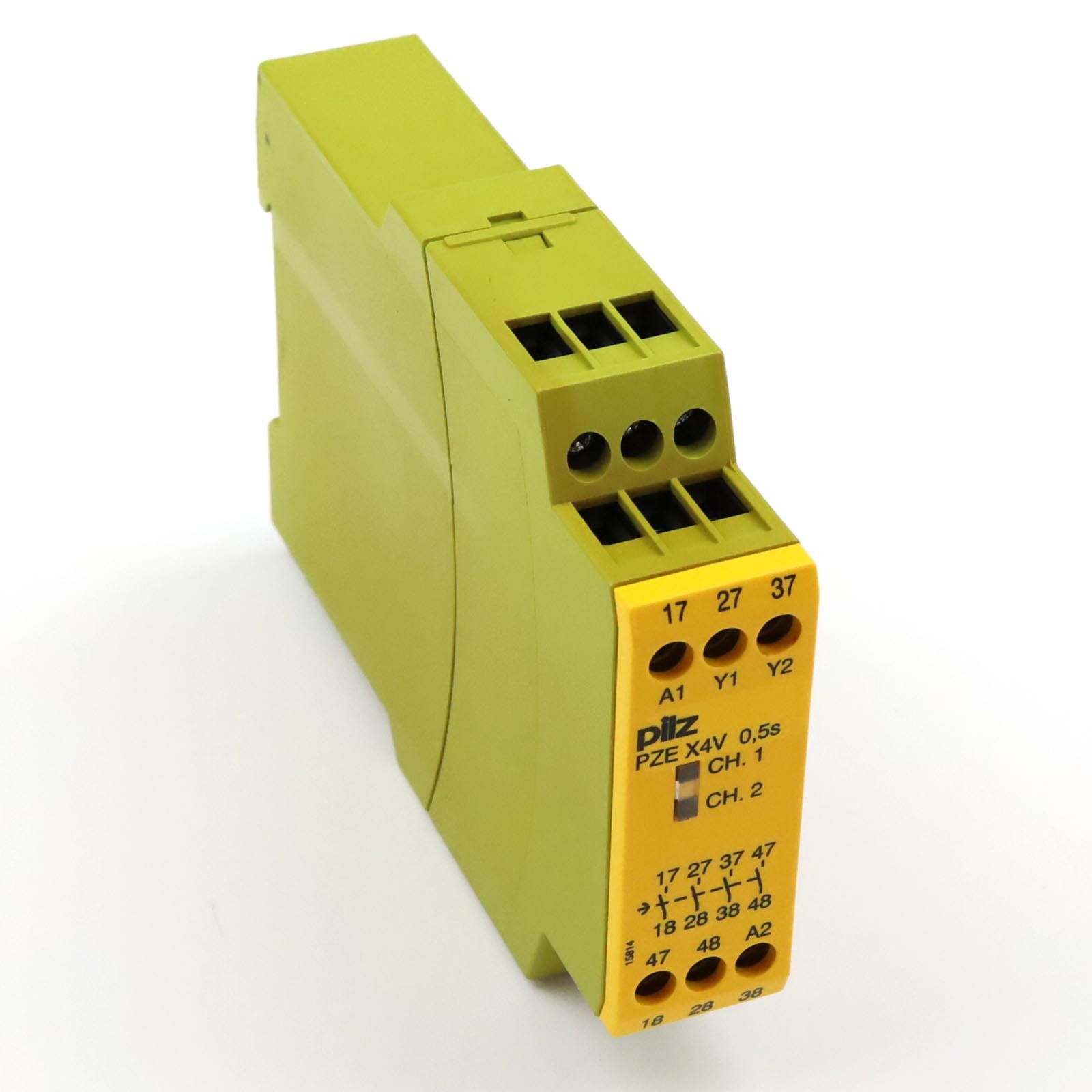 Mushroom Contact Block PZE X4V 0.5/24VDC 4n/o Fix 774580 GEB